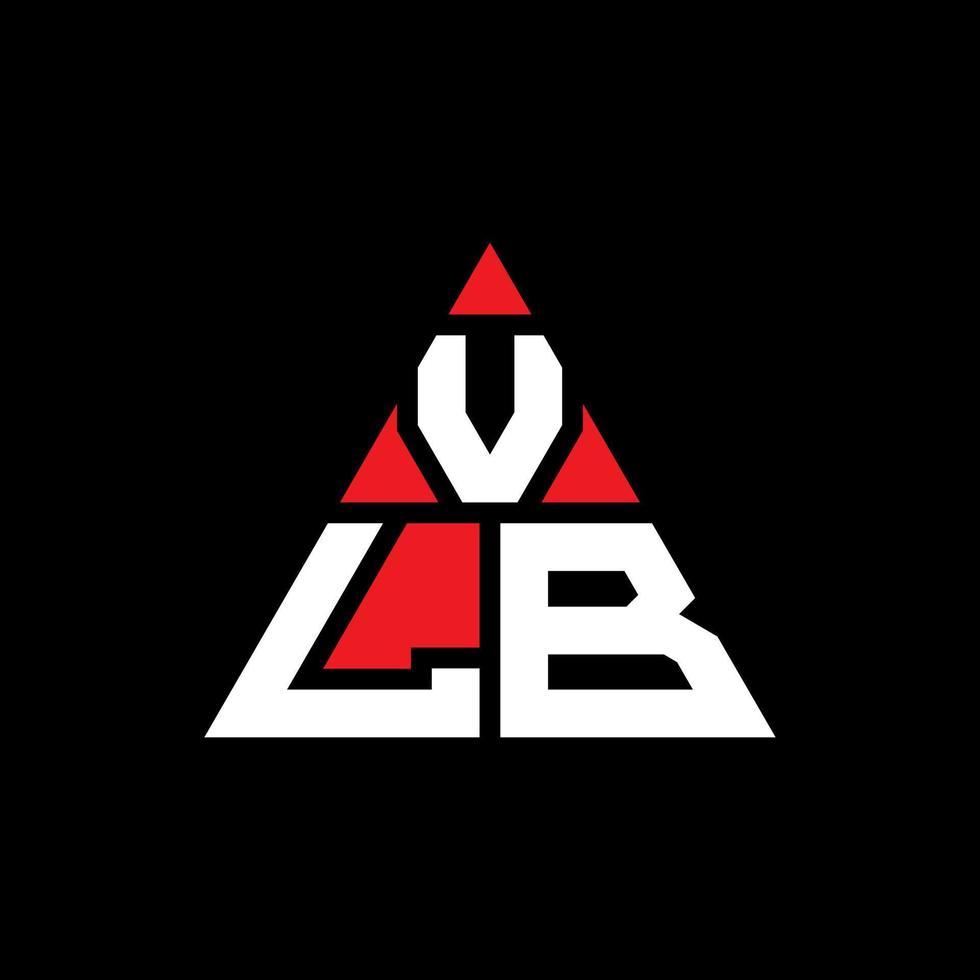 VLB triangle letter logo design with triangle shape. VLB triangle logo design monogram. VLB triangle vector logo template with red color. VLB triangular logo Simple, Elegant, and Luxurious Logo.