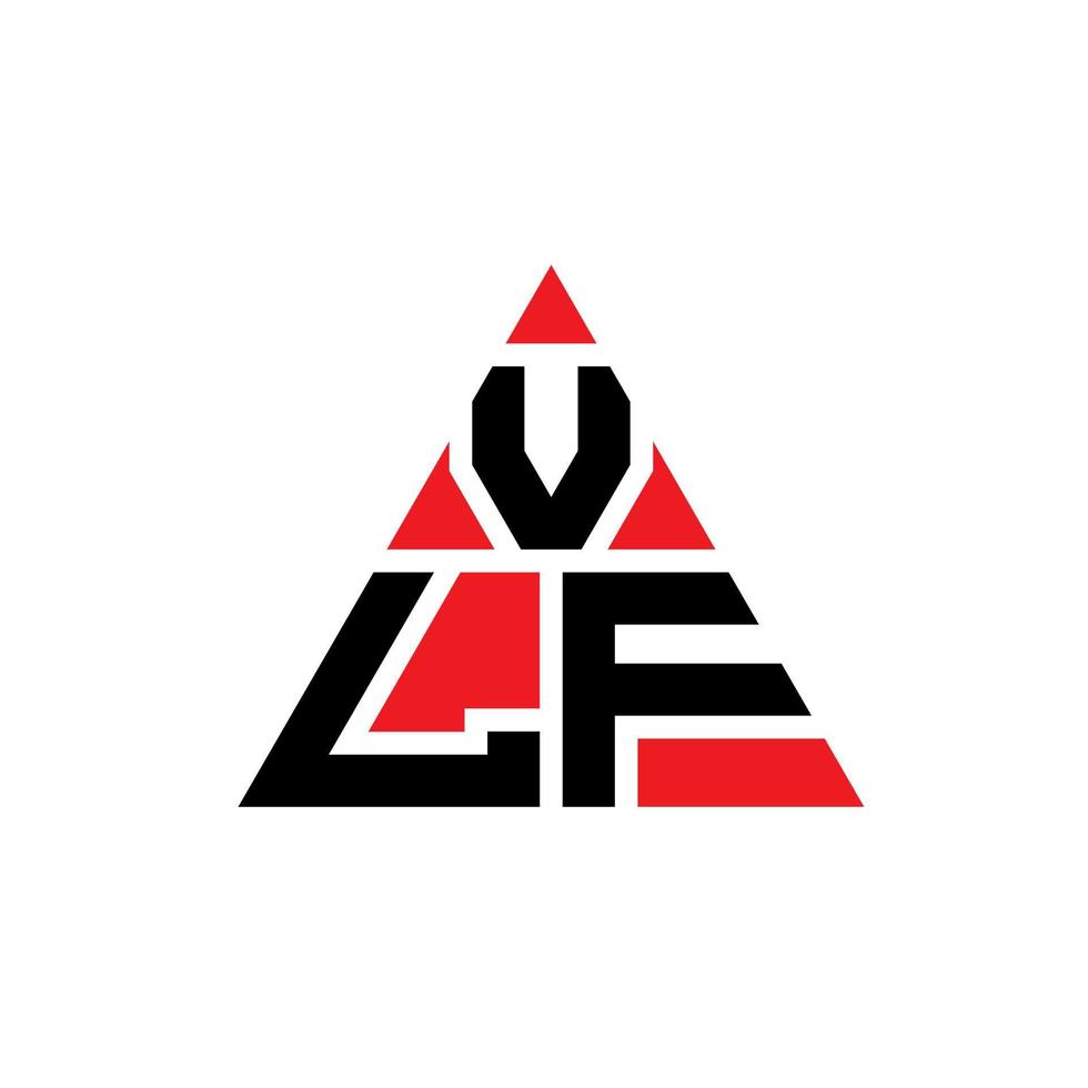 Diseño de logotipo de letra de triángulo vlf con forma de triángulo. monograma de diseño de logotipo de triángulo vlf. plantilla de logotipo de vector de triángulo vlf con color rojo. logotipo triangular vlf logotipo simple, elegante y lujoso.