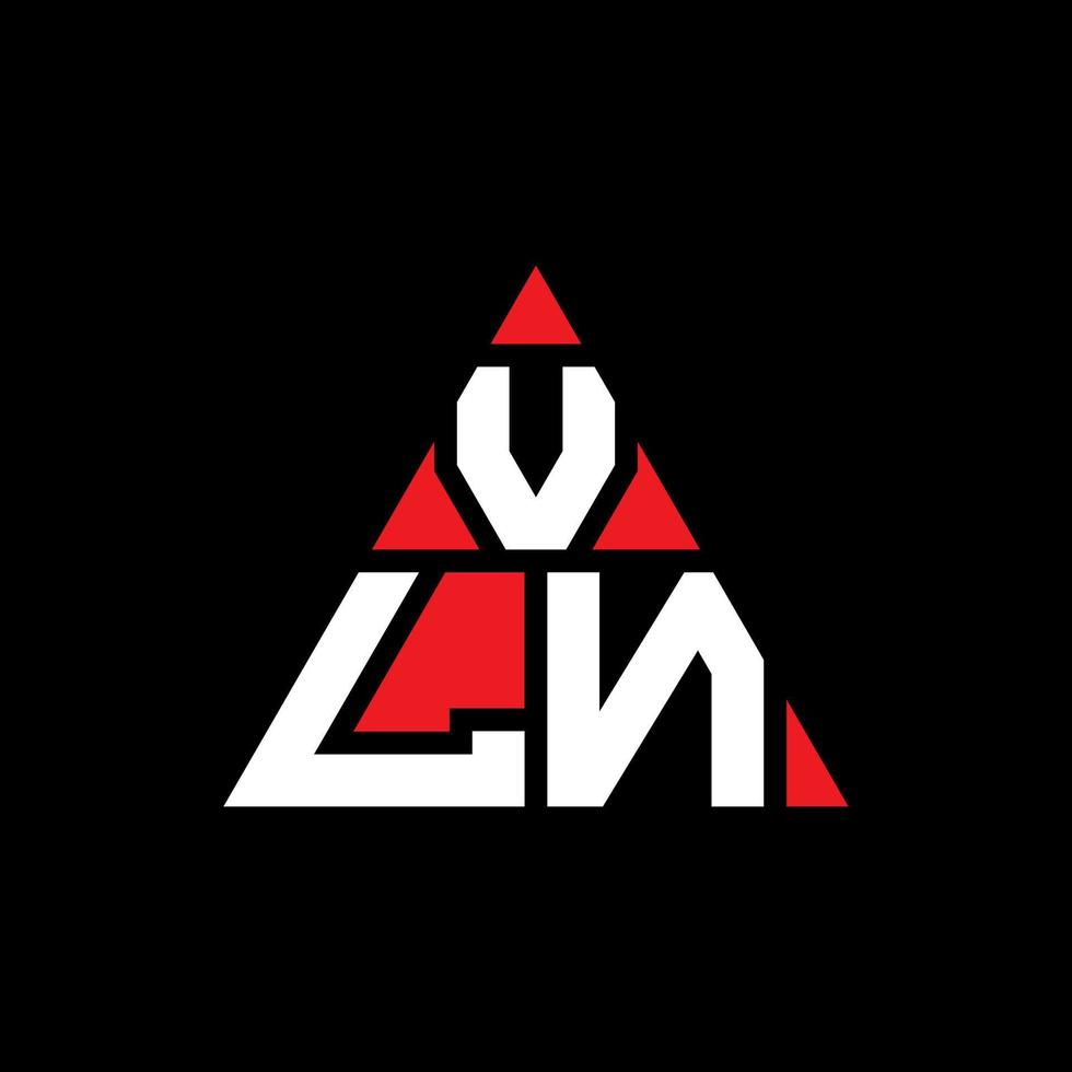 Diseño de logotipo de letra de triángulo vln con forma de triángulo. monograma de diseño de logotipo de triángulo vln. plantilla de logotipo de vector de triángulo vln con color rojo. logotipo triangular vln logotipo simple, elegante y lujoso.