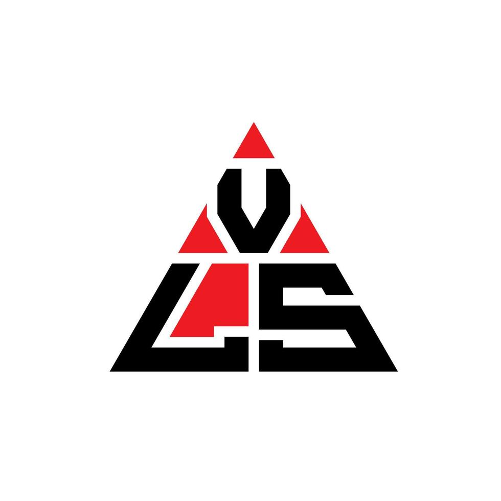 diseño de logotipo de letra triangular vls con forma de triángulo. monograma de diseño de logotipo de triángulo vls. plantilla de logotipo de vector de triángulo vls con color rojo. logotipo triangular vls logotipo simple, elegante y lujoso.
