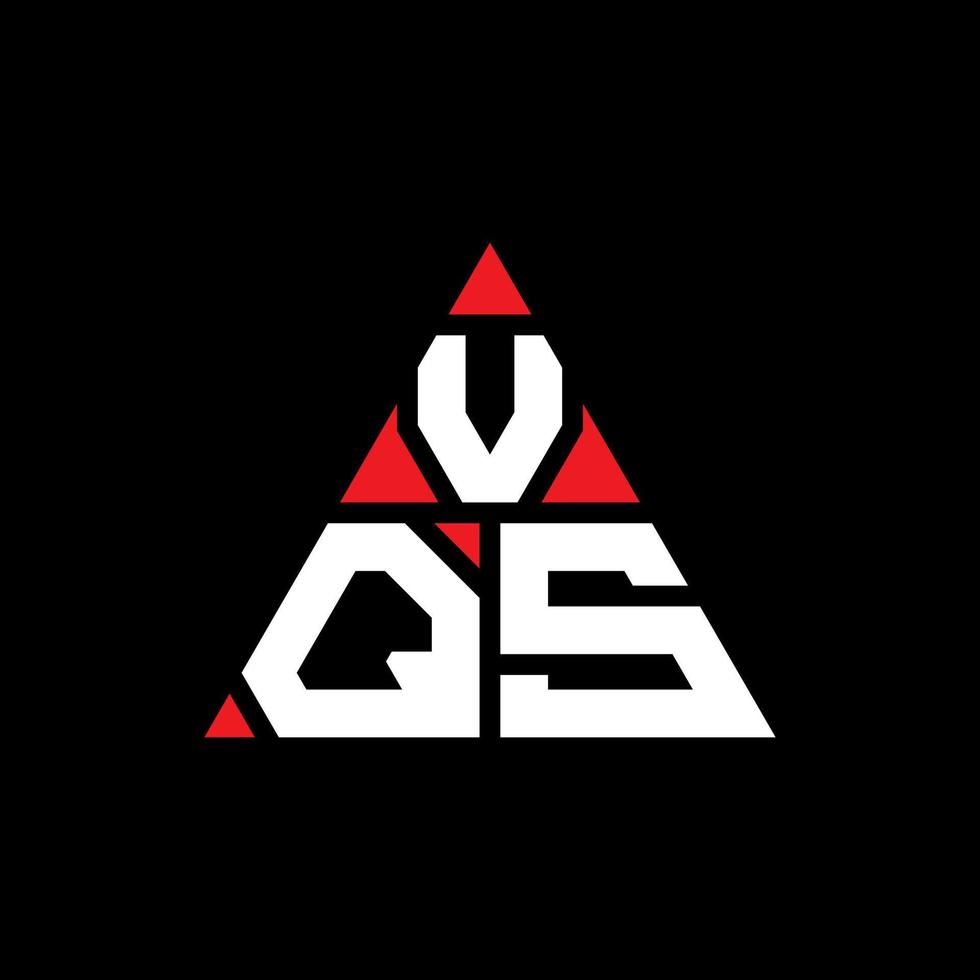 VQS triangle letter logo design with triangle shape. VQS triangle logo design monogram. VQS triangle vector logo template with red color. VQS triangular logo Simple, Elegant, and Luxurious Logo.