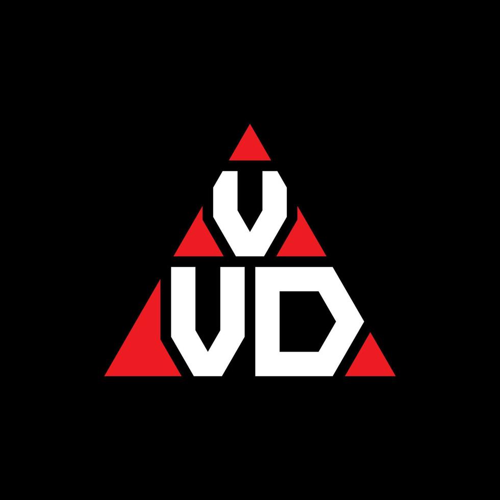 Diseño de logotipo de letra triangular vvd con forma de triángulo. monograma de diseño de logotipo de triángulo vvd. plantilla de logotipo de vector de triángulo vvd con color rojo. logotipo triangular vvd logotipo simple, elegante y lujoso.