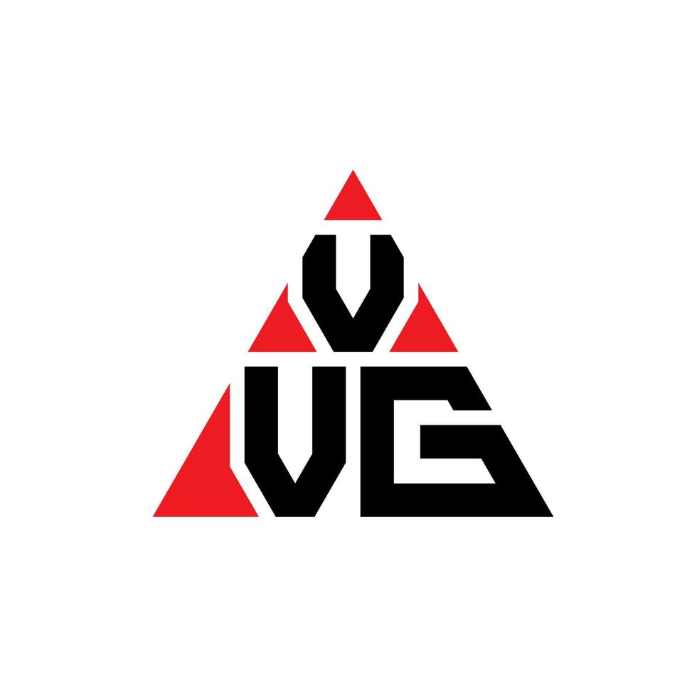Diseño de logotipo de letra triangular vvg con forma de triángulo. monograma de diseño de logotipo de triángulo vvg. plantilla de logotipo de vector de triángulo vvg con color rojo. logotipo triangular vvg logotipo simple, elegante y lujoso.
