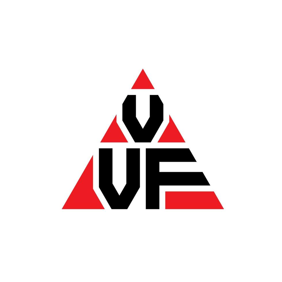 Diseño de logotipo de letra triangular vvf con forma de triángulo. monograma de diseño de logotipo de triángulo vvf. plantilla de logotipo de vector de triángulo vvf con color rojo. logotipo triangular vvf logotipo simple, elegante y lujoso.
