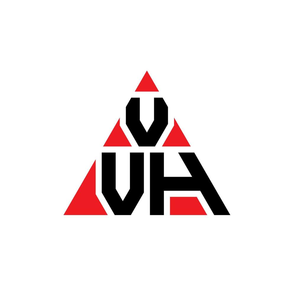 Diseño de logotipo de letra triangular vvh con forma de triángulo. monograma de diseño de logotipo de triángulo vvh. plantilla de logotipo de vector de triángulo vvh con color rojo. logotipo triangular vvh logotipo simple, elegante y lujoso.