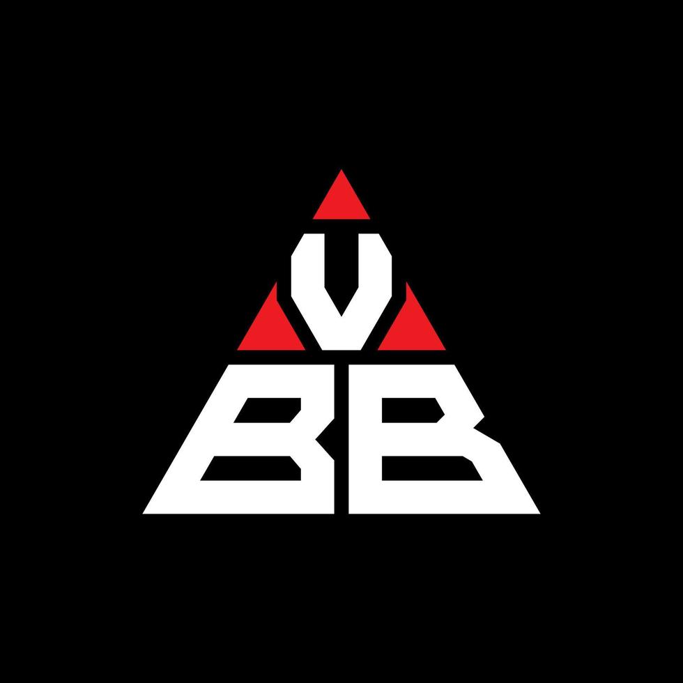 diseño de logotipo de letra de triángulo vbb con forma de triángulo. monograma de diseño de logotipo de triángulo vbb. plantilla de logotipo de vector de triángulo vbb con color rojo. logotipo triangular vbb logotipo simple, elegante y lujoso.