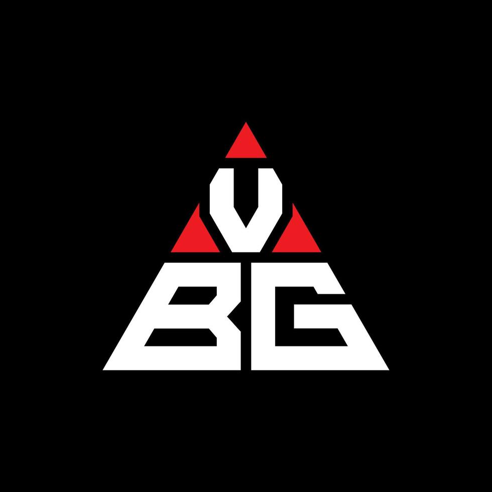 diseño de logotipo de letra de triángulo vbg con forma de triángulo. monograma de diseño de logotipo de triángulo vbg. plantilla de logotipo de vector de triángulo vbg con color rojo. logotipo triangular vbg logotipo simple, elegante y lujoso.