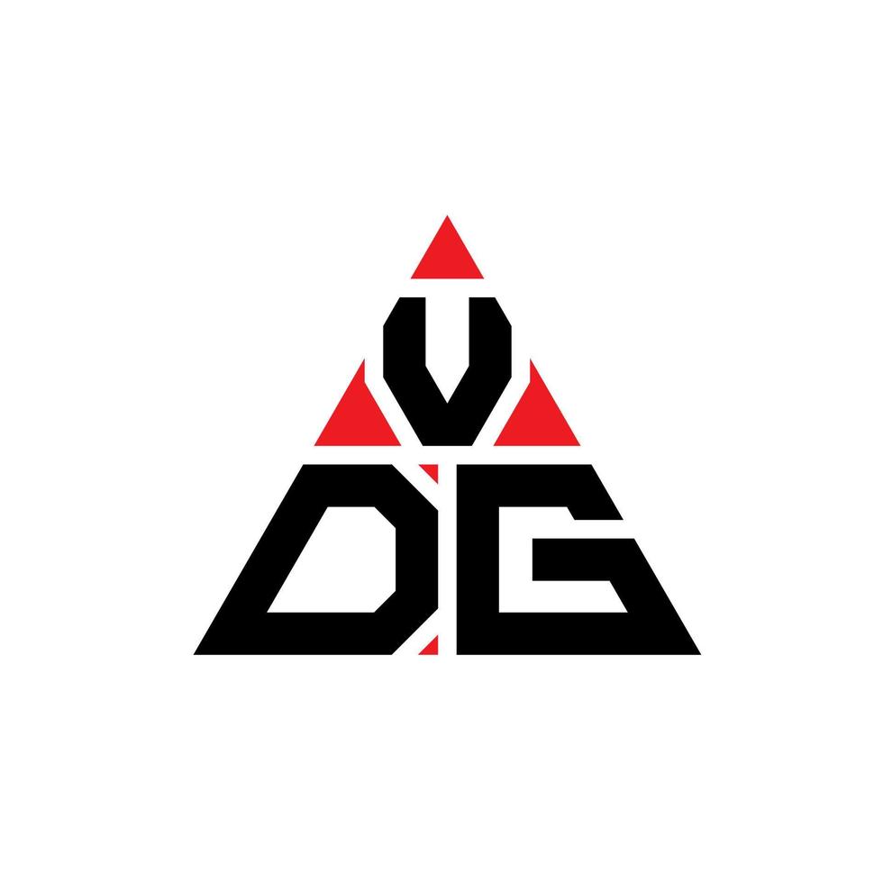 diseño de logotipo de letra de triángulo vdg con forma de triángulo. monograma de diseño de logotipo de triángulo vdg. plantilla de logotipo de vector de triángulo vdg con color rojo. logotipo triangular vdg logotipo simple, elegante y lujoso.