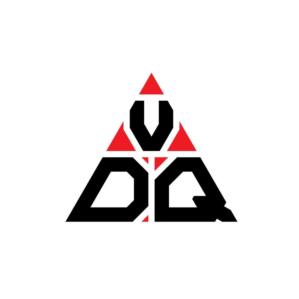 diseño de logotipo de letra triangular vdq con forma de triángulo. monograma de diseño del logotipo del triángulo vdq. plantilla de logotipo de vector de triángulo vdq con color rojo. logotipo triangular vdq logotipo simple, elegante y lujoso.