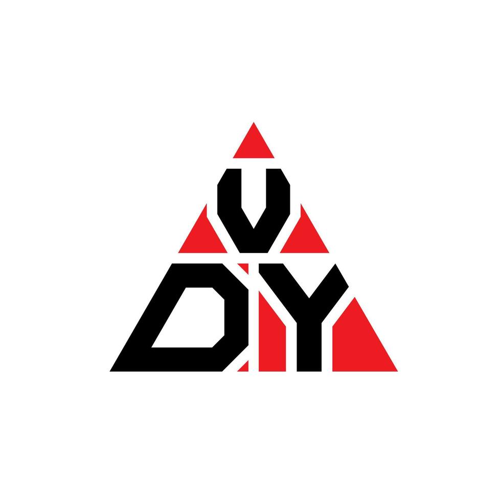 diseño de logotipo de letra de triángulo vdy con forma de triángulo. monograma de diseño de logotipo de triángulo vdy. plantilla de logotipo de vector de triángulo vdy con color rojo. logotipo triangular vdy logotipo simple, elegante y lujoso. vdy