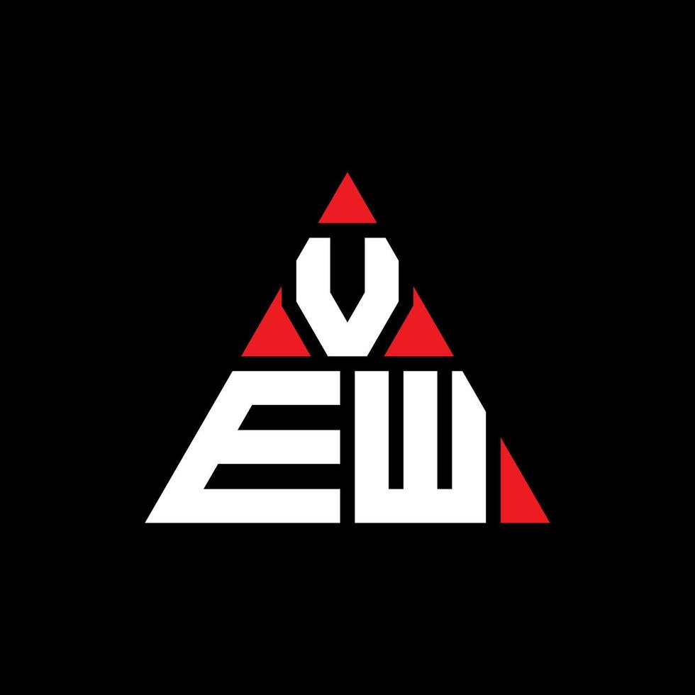diseño de logotipo de letra de triángulo de vew con forma de triángulo. monograma de diseño de logotipo de triángulo de vew. Vew plantilla de logotipo de vector de triángulo con color rojo. vew logo triangular logo simple, elegante y lujoso.