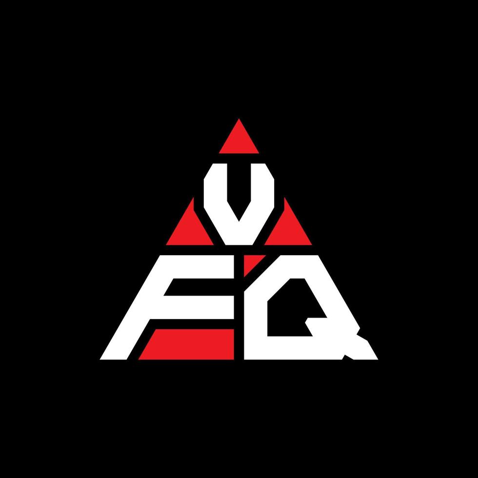 Diseño de logotipo de letra triangular vfq con forma de triángulo. monograma de diseño del logotipo del triángulo vfq. plantilla de logotipo de vector de triángulo vfq con color rojo. logotipo triangular vfq logotipo simple, elegante y lujoso.