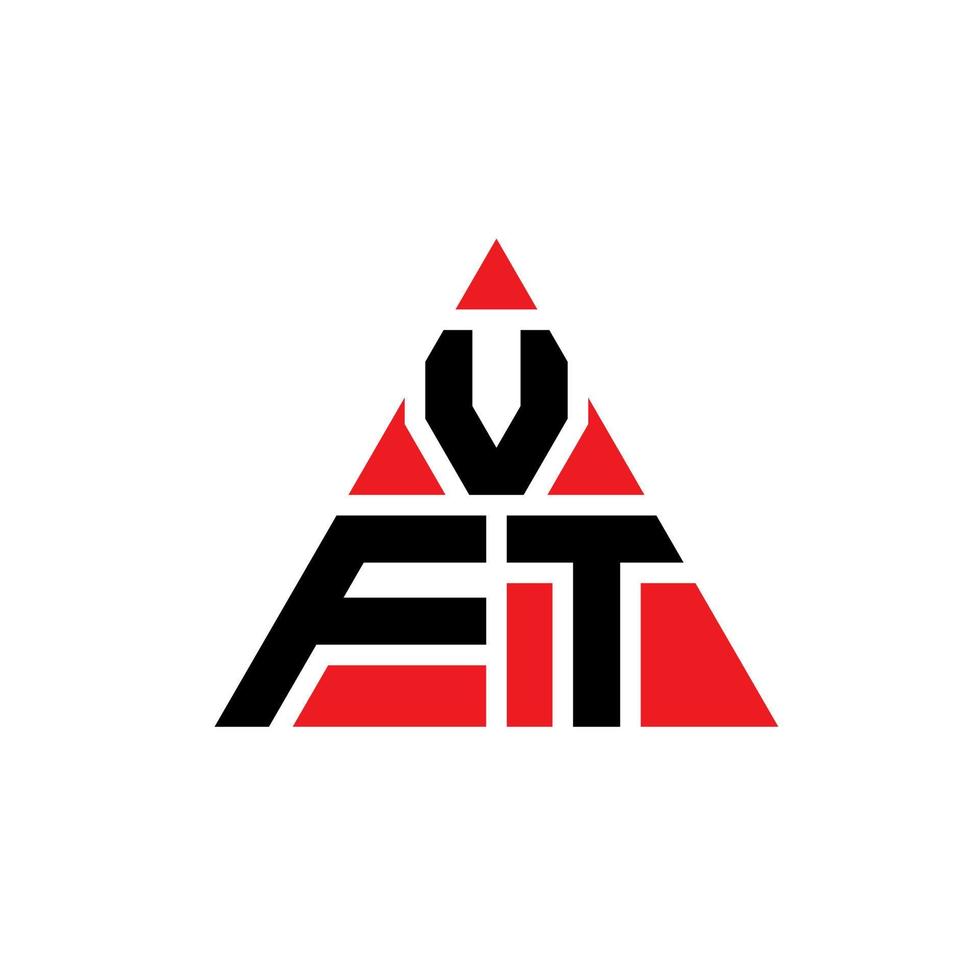 VFT triangle letter logo design with triangle shape. VFT triangle logo design monogram. VFT triangle vector logo template with red color. VFT triangular logo Simple, Elegant, and Luxurious Logo.