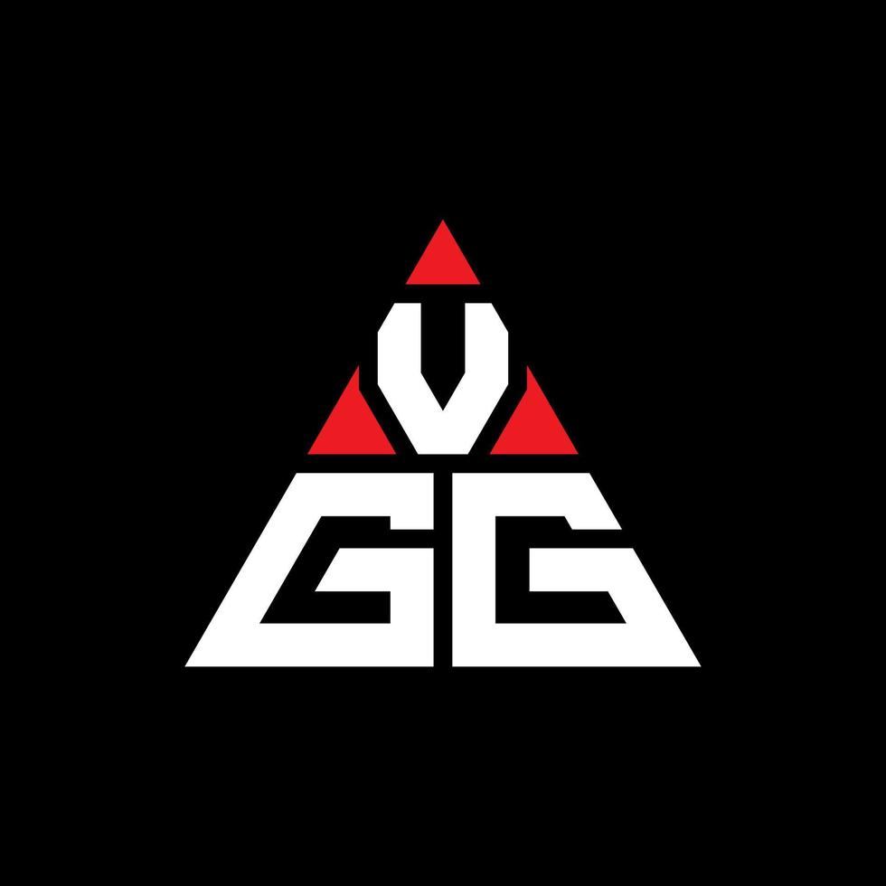 Diseño de logotipo de letra triangular vgg con forma de triángulo. monograma de diseño de logotipo de triángulo vgg. plantilla de logotipo de vector de triángulo vgg con color rojo. logotipo triangular vgg logotipo simple, elegante y lujoso.
