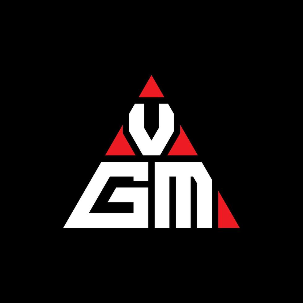VGM triangle letter logo design with triangle shape. VGM triangle logo design monogram. VGM triangle vector logo template with red color. VGM triangular logo Simple, Elegant, and Luxurious Logo.