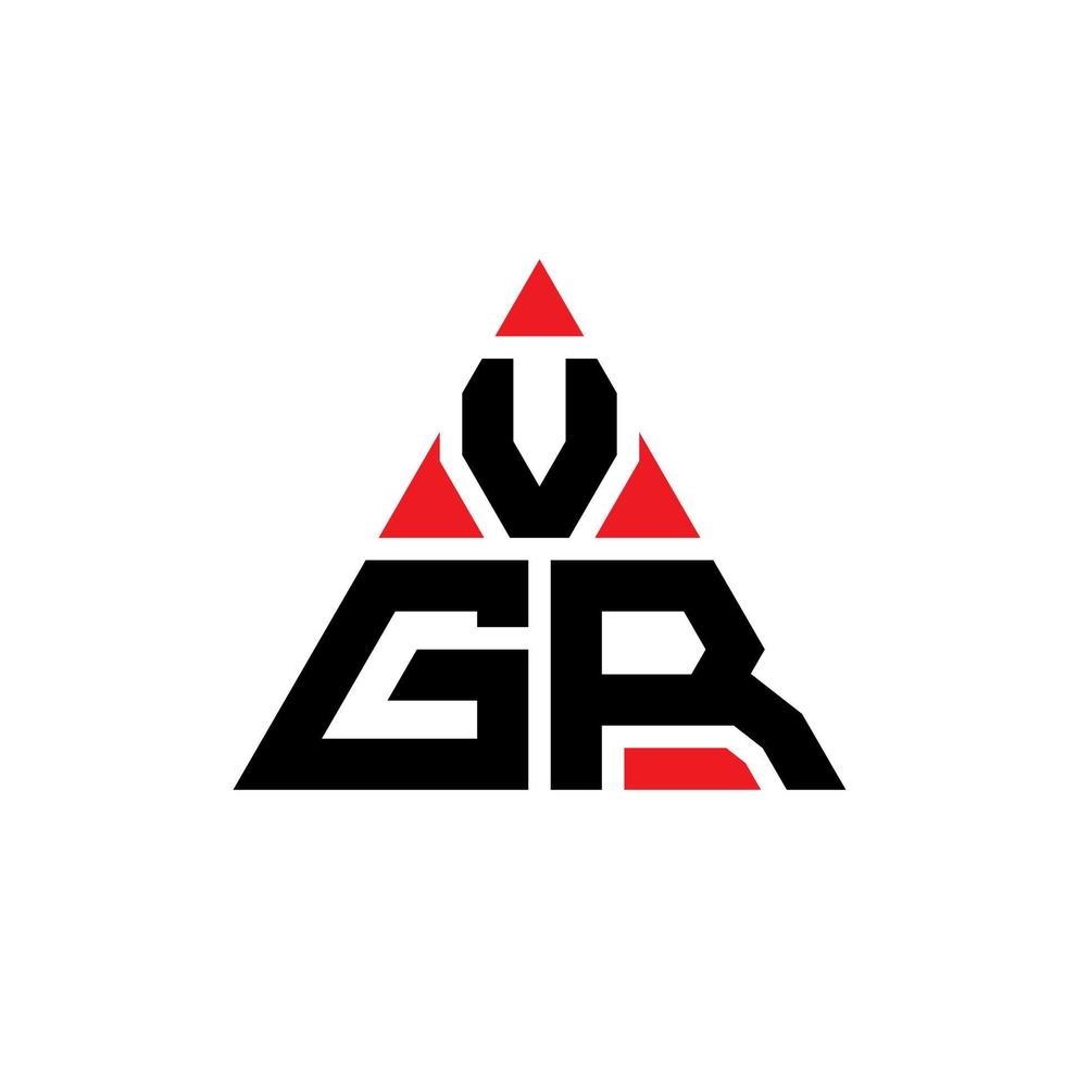 vgr diseño de logotipo de letra triangular con forma de triángulo. monograma de diseño de logotipo de triángulo vgr. plantilla de logotipo de vector de triángulo vgr con color rojo. logotipo triangular vgr logotipo simple, elegante y lujoso.