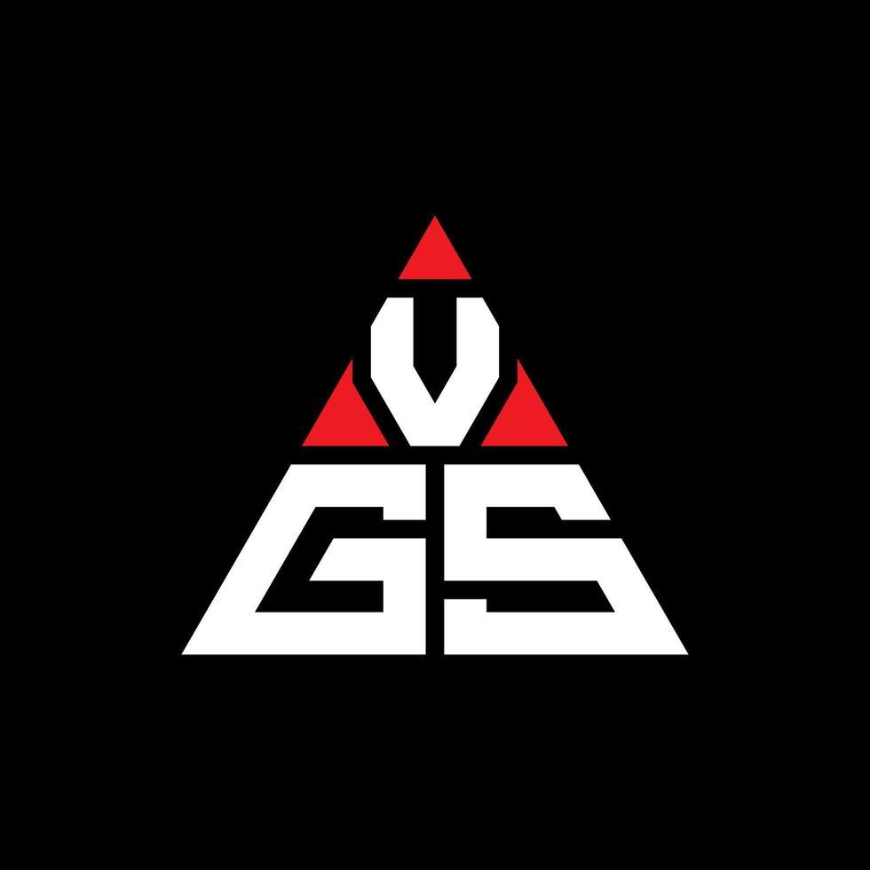 diseño de logotipo de letra triangular vgs con forma de triángulo. monograma de diseño de logotipo de triángulo vgs. plantilla de logotipo de vector de triángulo vgs con color rojo. logotipo triangular vgs logotipo simple, elegante y lujoso.