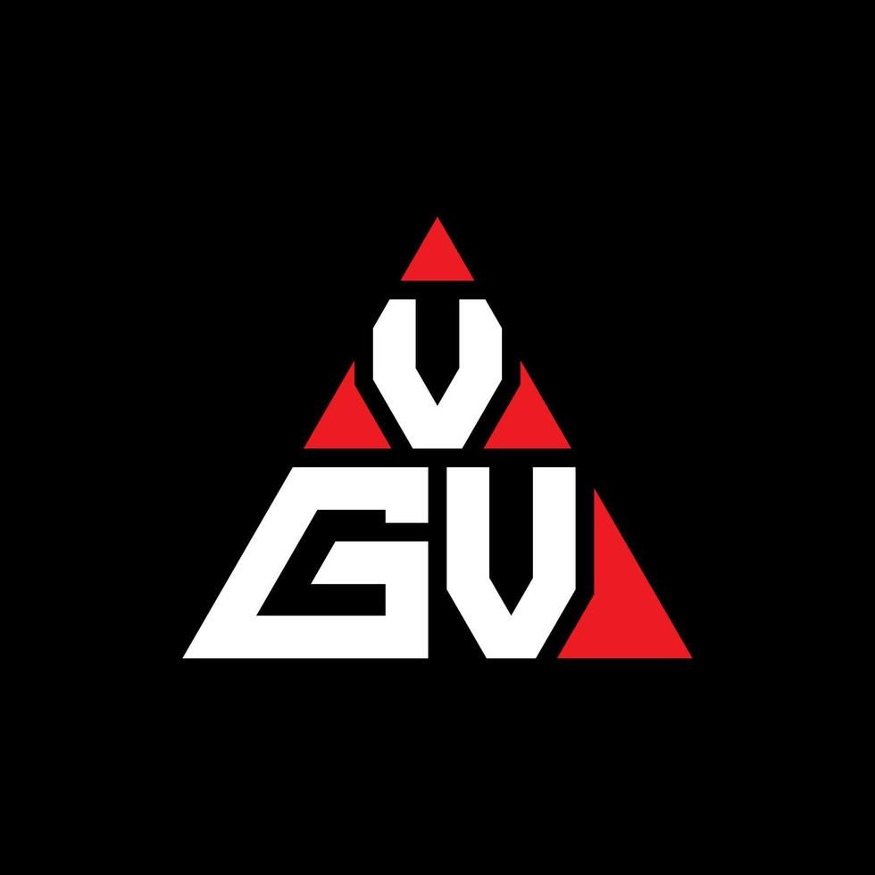 diseño de logotipo de letra triangular vgv con forma de triángulo. monograma de diseño del logotipo del triángulo vgv. plantilla de logotipo de vector de triángulo vgv con color rojo. logotipo triangular vgv logotipo simple, elegante y lujoso.