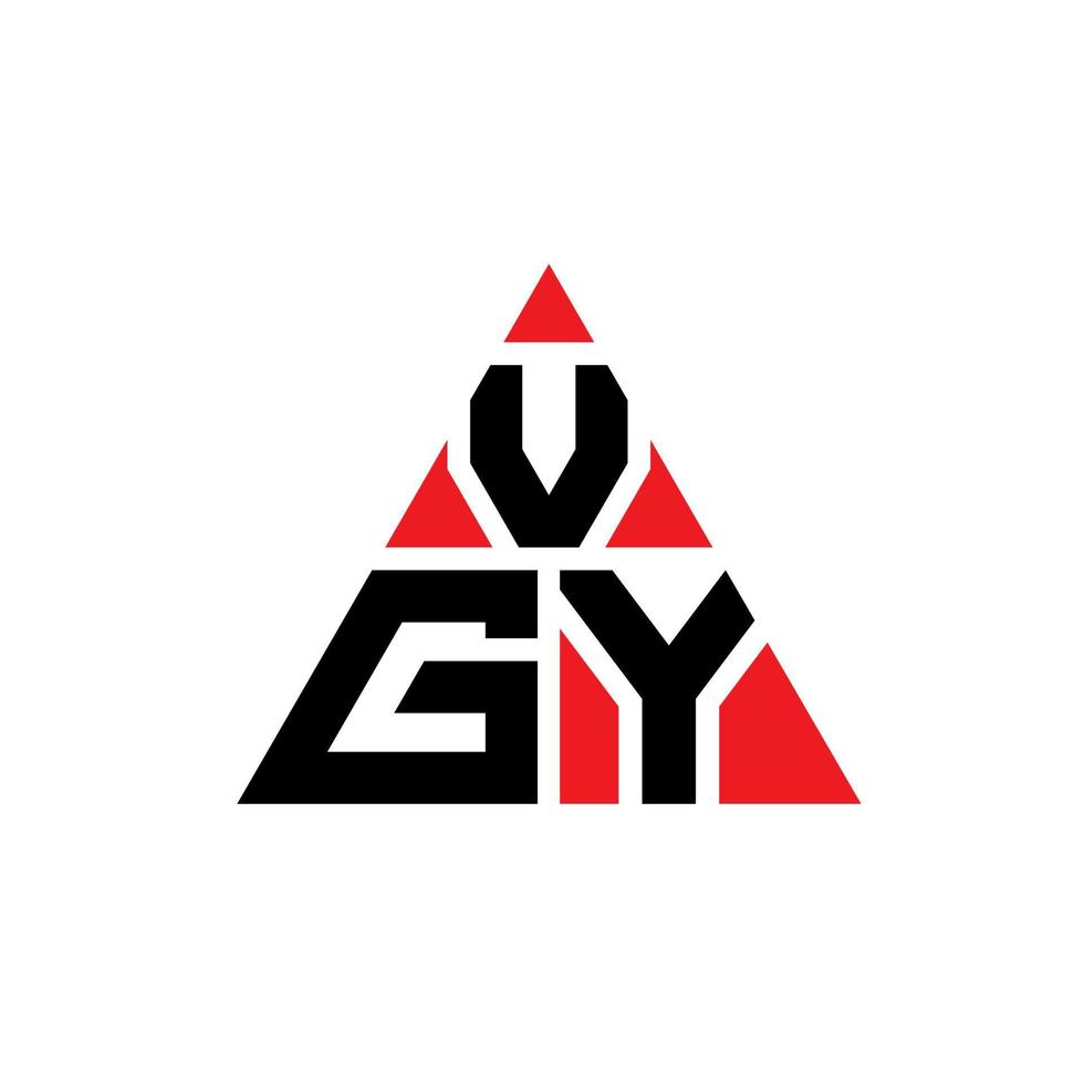 diseño de logotipo de letra de triángulo vgy con forma de triángulo. monograma de diseño de logotipo de triángulo vgy. plantilla de logotipo de vector de triángulo vgy con color rojo. logotipo triangular vgy logotipo simple, elegante y lujoso.