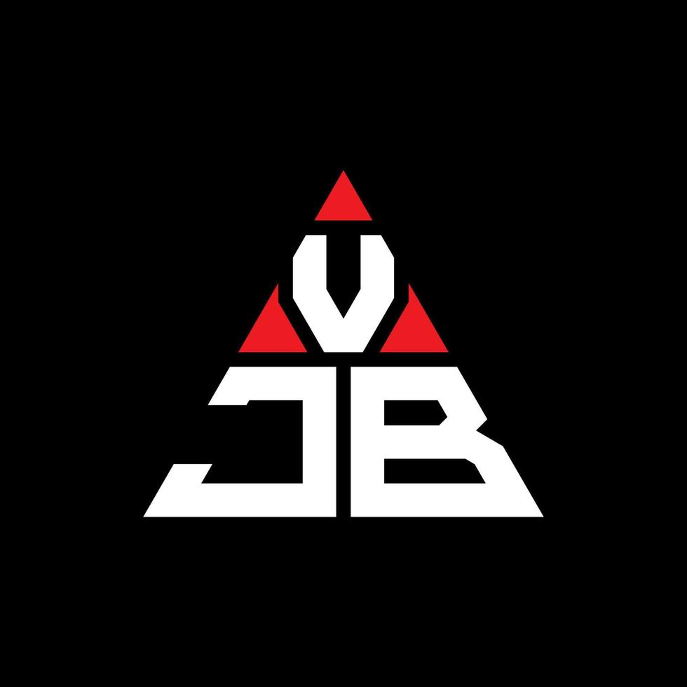 Diseño de logotipo de letra triangular vjb con forma de triángulo. monograma de diseño de logotipo de triángulo vjb. plantilla de logotipo de vector de triángulo vjb con color rojo. logotipo triangular vjb logotipo simple, elegante y lujoso.