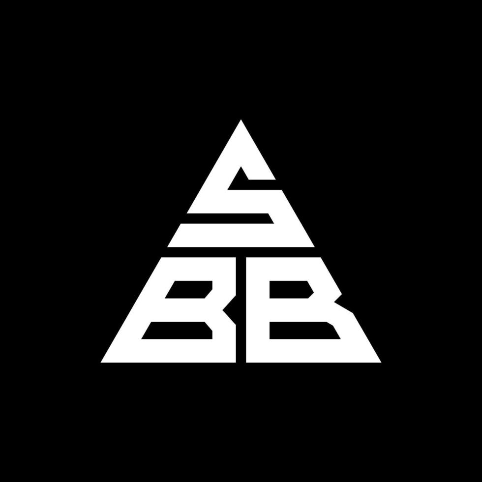 diseño de logotipo de letra triangular sbb con forma de triángulo. monograma de diseño del logotipo del triángulo sbb. plantilla de logotipo de vector de triángulo sbb con color rojo. logo triangular sbb logo simple, elegante y lujoso.