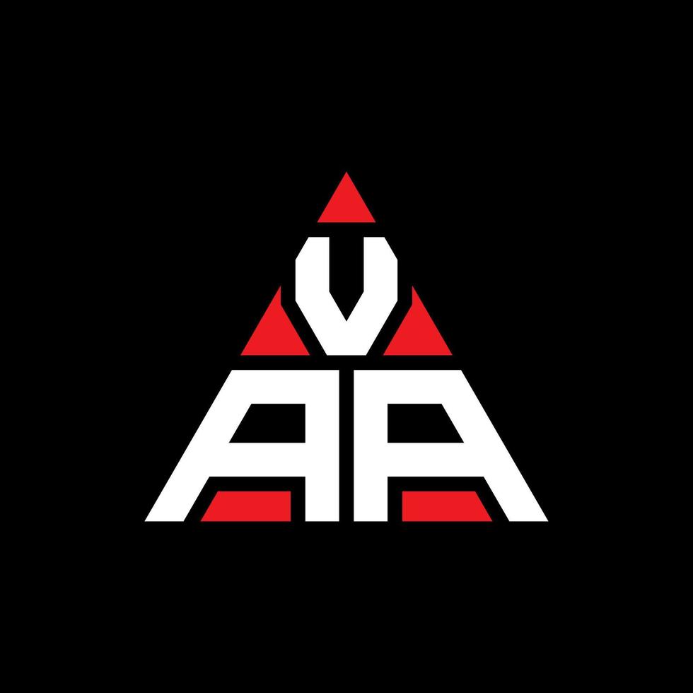 VAA triangle letter logo design with triangle shape. VAA triangle logo design monogram. VAA triangle vector logo template with red color. VAA triangular logo Simple, Elegant, and Luxurious Logo.