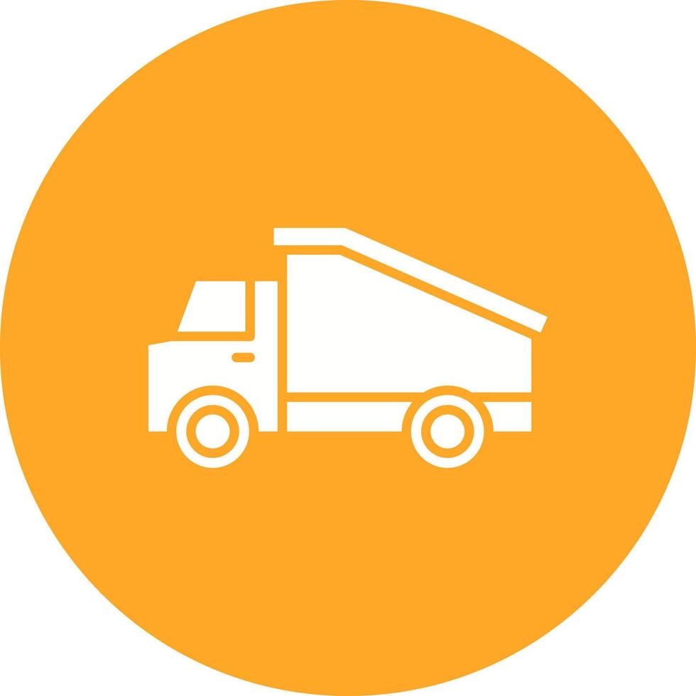 Truck Glyph Circle Background Icon vector