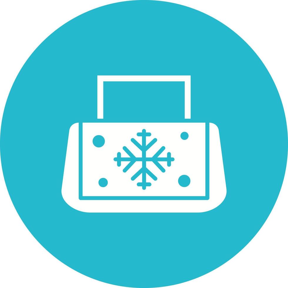 Ice Bag Glyph Circle Background Icon vector