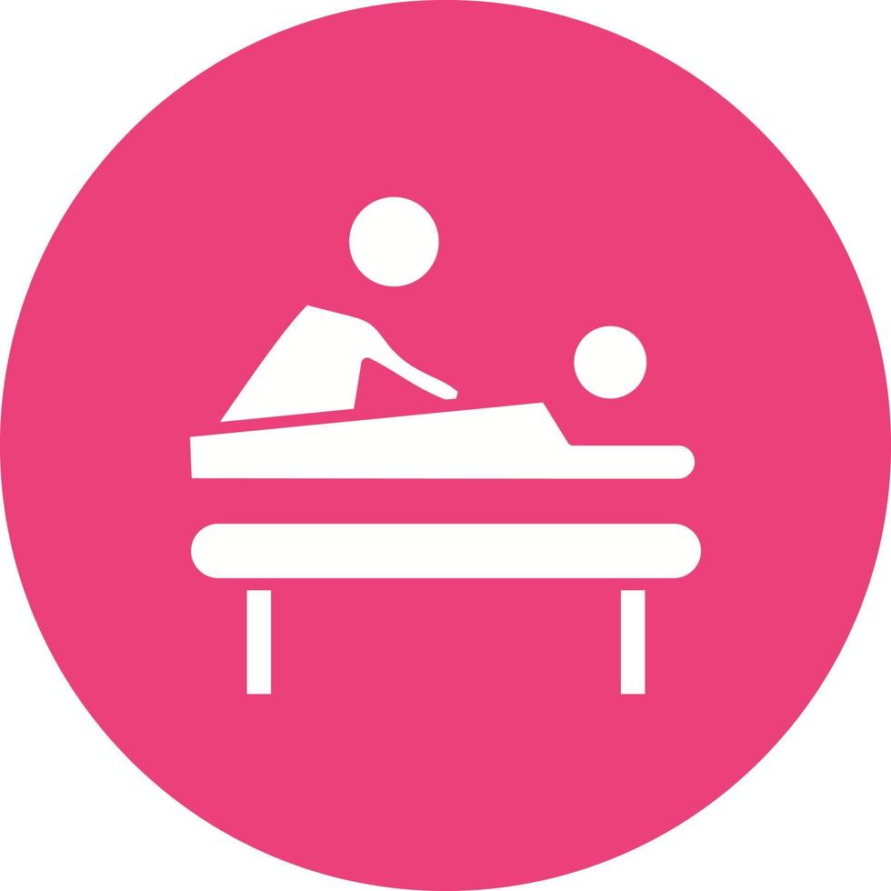 Massage Therapist Glyph Circle Background Icon vector