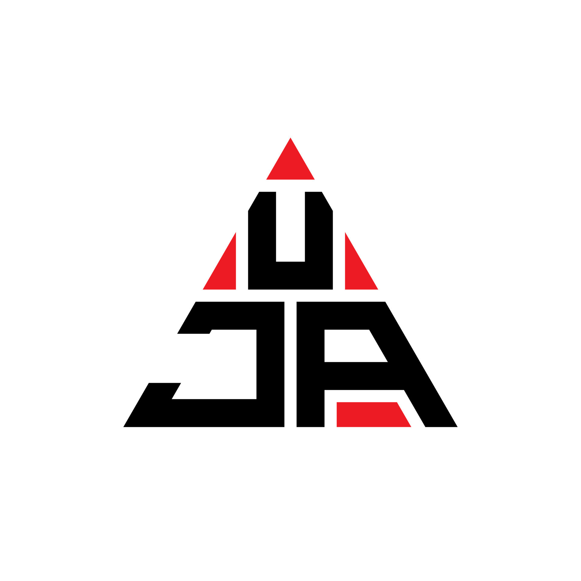 diseño de logotipo de letra triangular uja con forma de triángulo ...