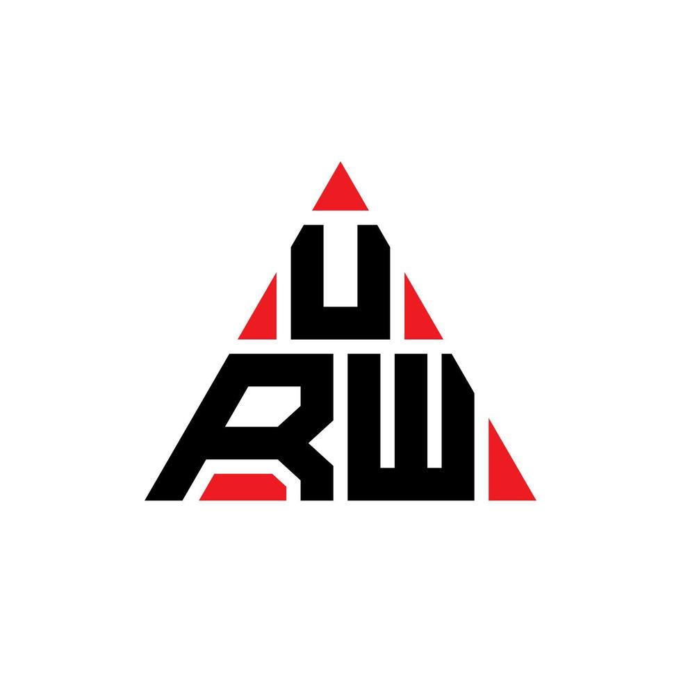 URW triangle letter logo design with triangle shape. URW triangle logo design monogram. URW triangle vector logo template with red color. URW triangular logo Simple, Elegant, and Luxurious Logo.