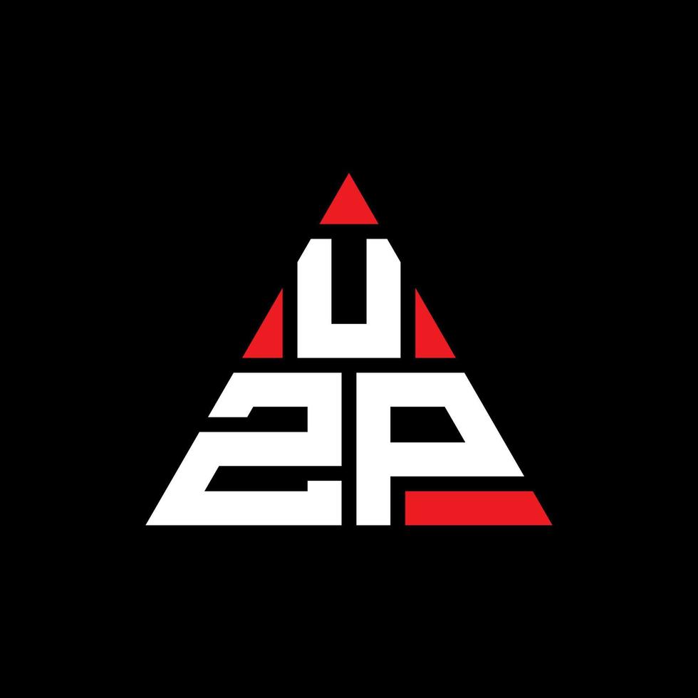 diseño de logotipo de letra triangular uzp con forma de triángulo. monograma de diseño del logotipo del triángulo uzp. plantilla de logotipo de vector de triángulo uzp con color rojo. logotipo triangular uzp logotipo simple, elegante y lujoso.