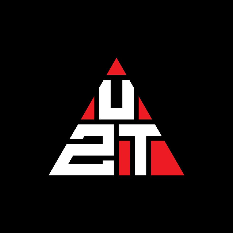 diseño de logotipo de letra de triángulo uzt con forma de triángulo. monograma de diseño de logotipo de triángulo uzt. plantilla de logotipo de vector de triángulo uzt con color rojo. logotipo triangular uzt logotipo simple, elegante y lujoso.