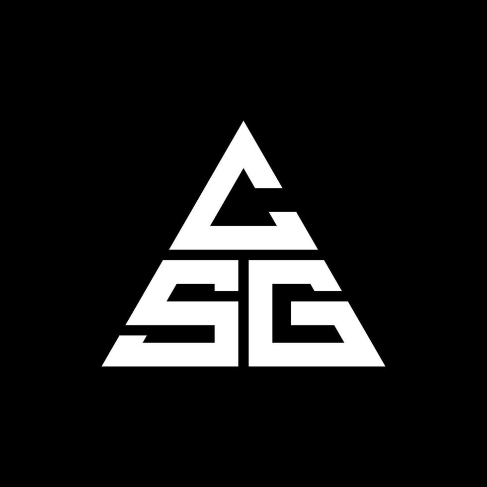 csg diseño de logotipo de letra triangular con forma de triángulo. monograma de diseño de logotipo de triángulo csg. plantilla de logotipo de vector de triángulo csg con color rojo. logotipo triangular csg logotipo simple, elegante y lujoso.