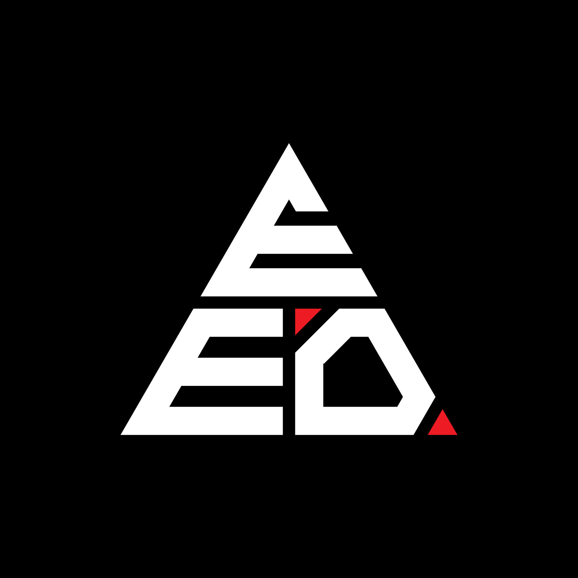 EEO triangle letter logo design with triangle shape. EEO triangle logo ...