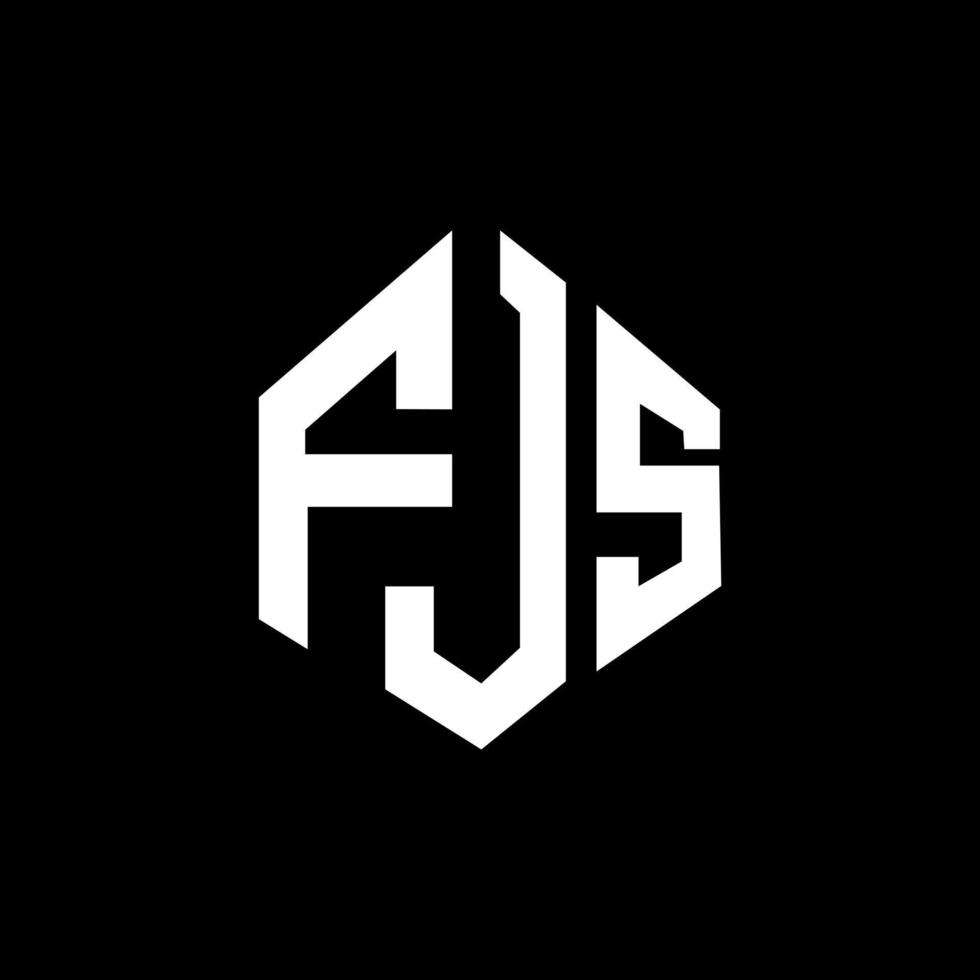diseño de logotipo de letra fjs con forma de polígono. fjs polígono y diseño de logotipo en forma de cubo. fjs hexágono vector logo plantilla colores blanco y negro. Monograma fjs, logotipo empresarial y inmobiliario.