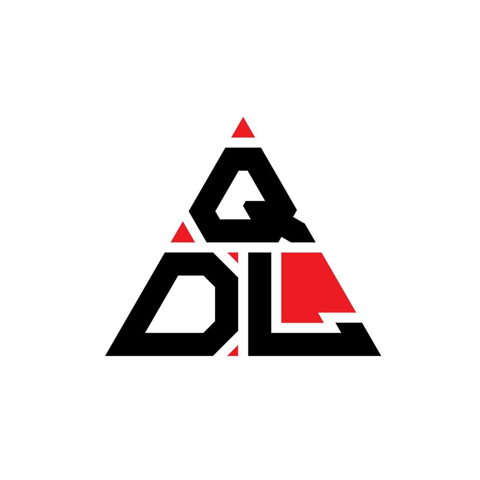 diseño de logotipo de letra triangular qdl con forma de triángulo. monograma de diseño de logotipo de triángulo qdl. plantilla de logotipo de vector de triángulo qdl con color rojo. logotipo triangular qdl logotipo simple, elegante y lujoso.