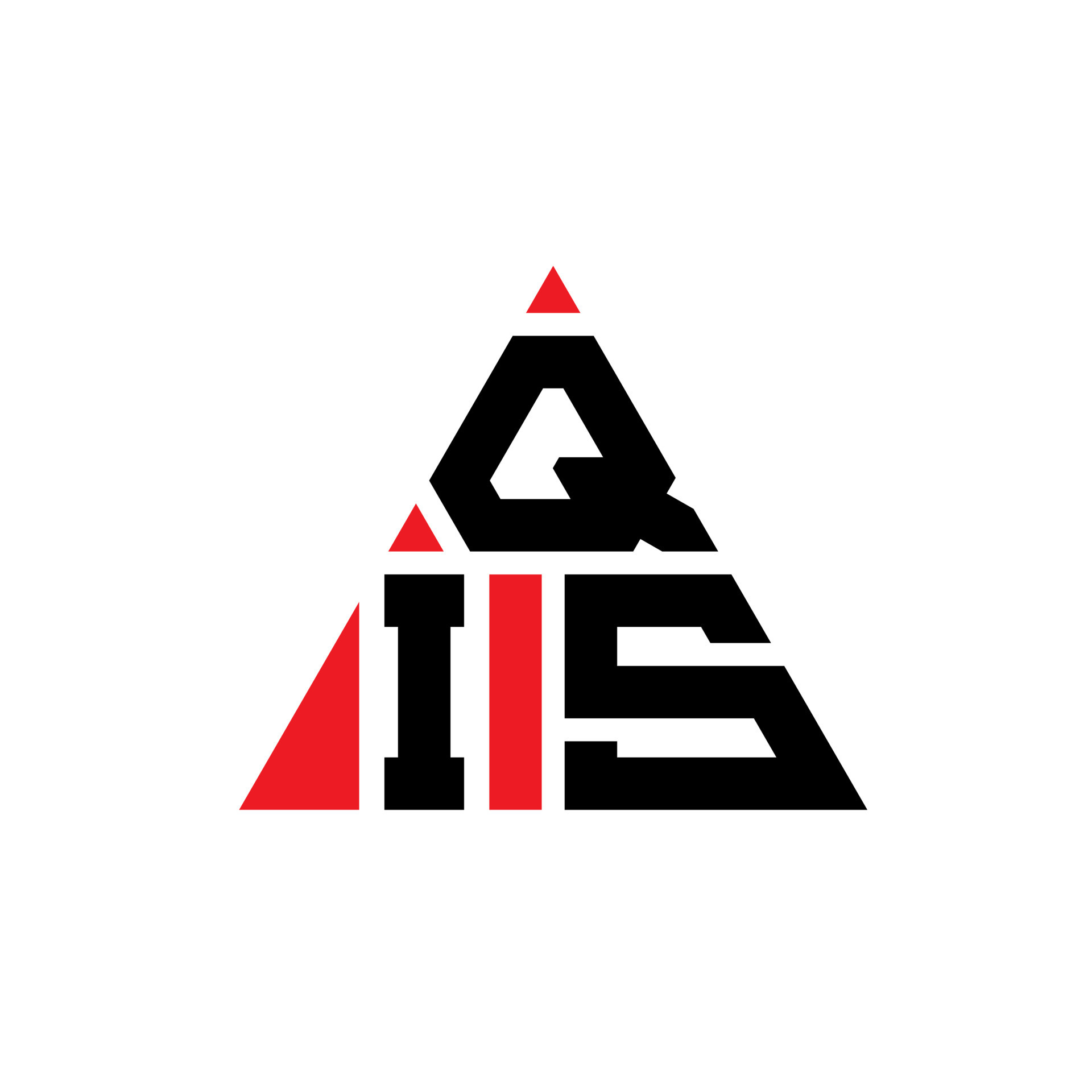 QIS triangle letter logo design with triangle shape. QIS triangle logo