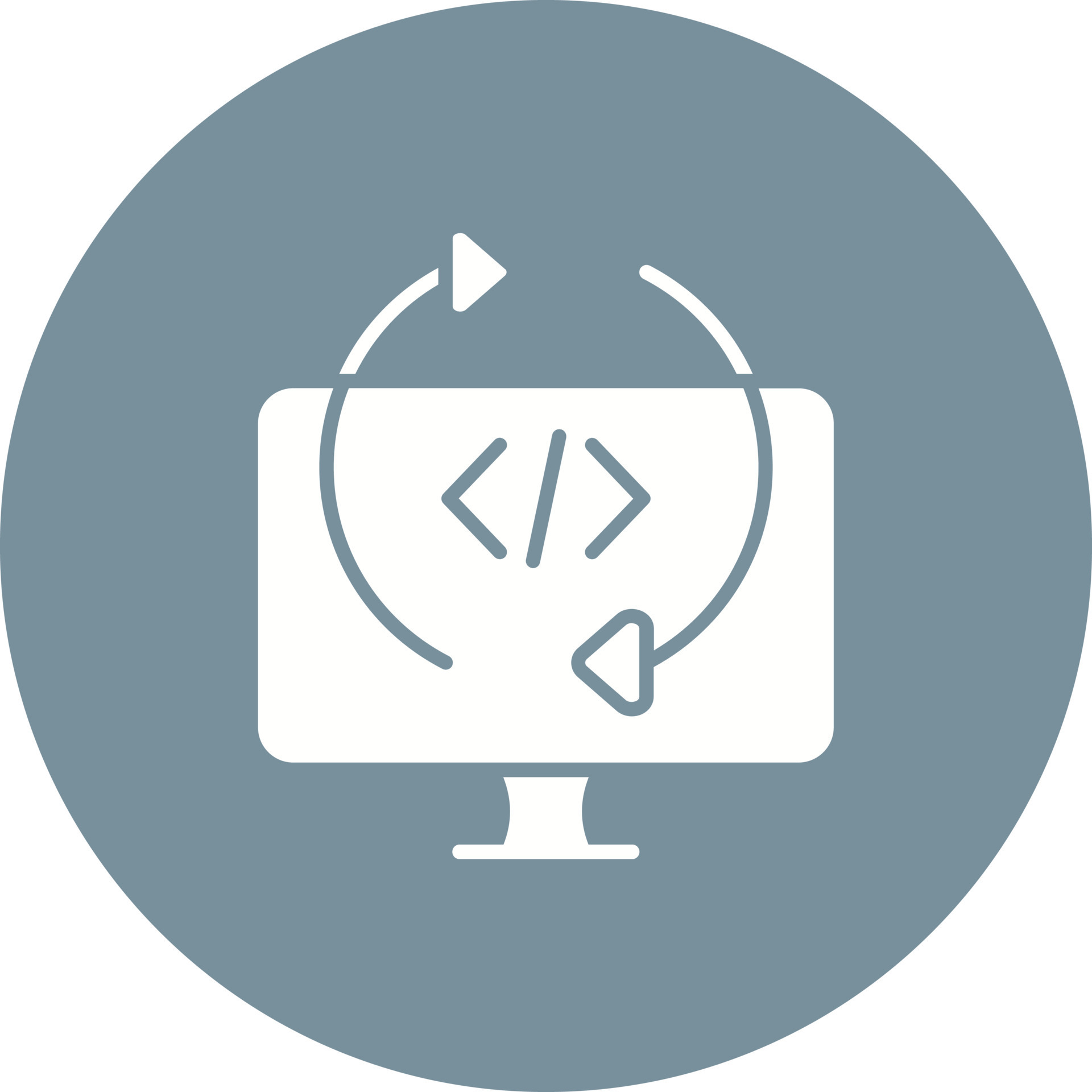 Programming Cycle Glyph Circle Background Icon 9045106 Vector Art at ...
