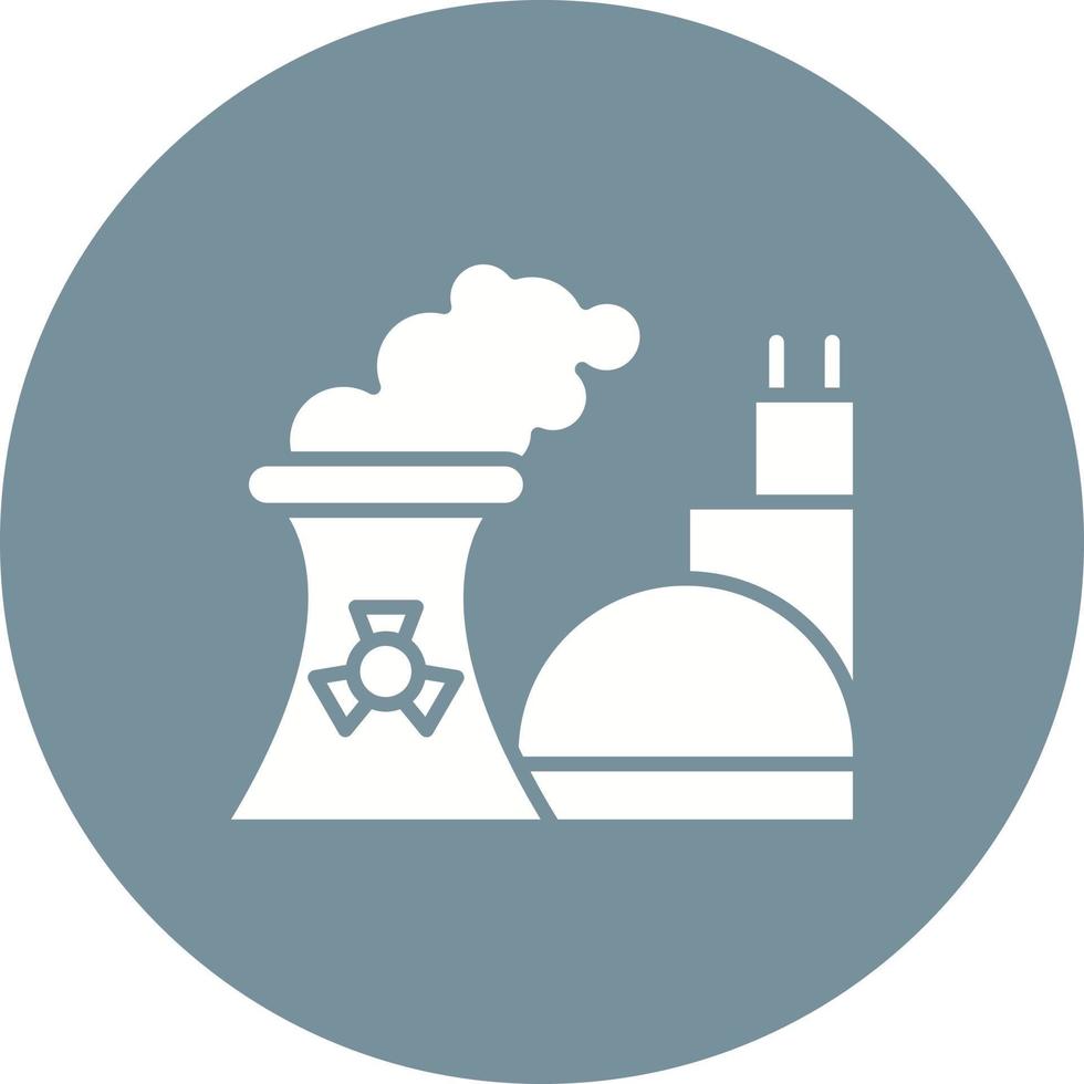 Nuclear Pollution Glyph Circle Background Icon vector