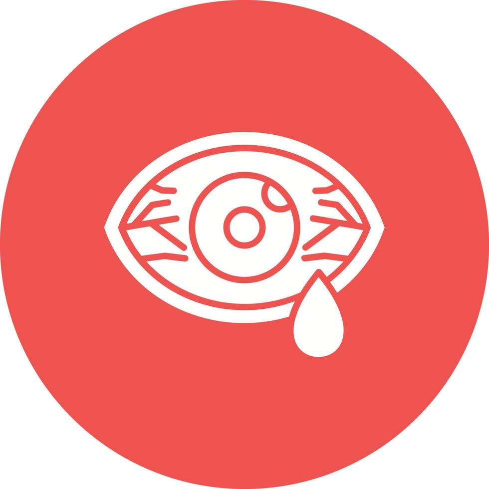 icono de fondo de círculo de glifo de conjuntivitis vector