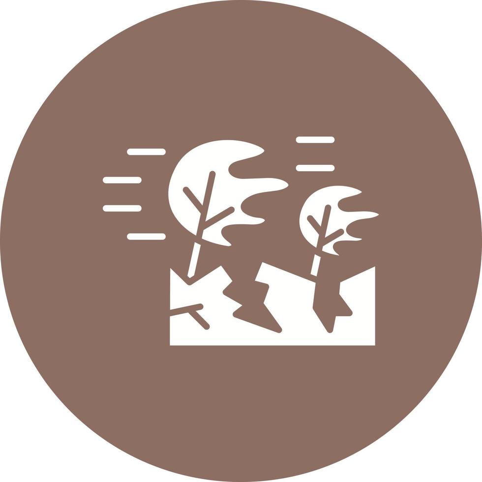 Disaster Glyph Circle Background Icon vector