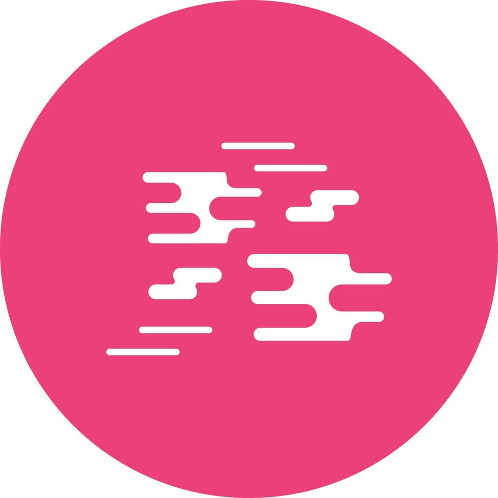 Fog Glyph Circle Background Icon vector