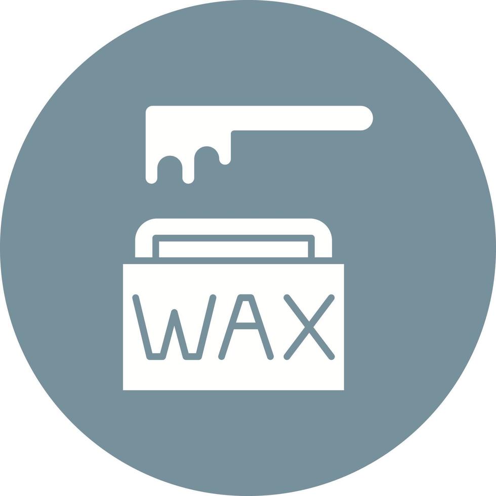 Wax Glyph Circle Background Icon vector