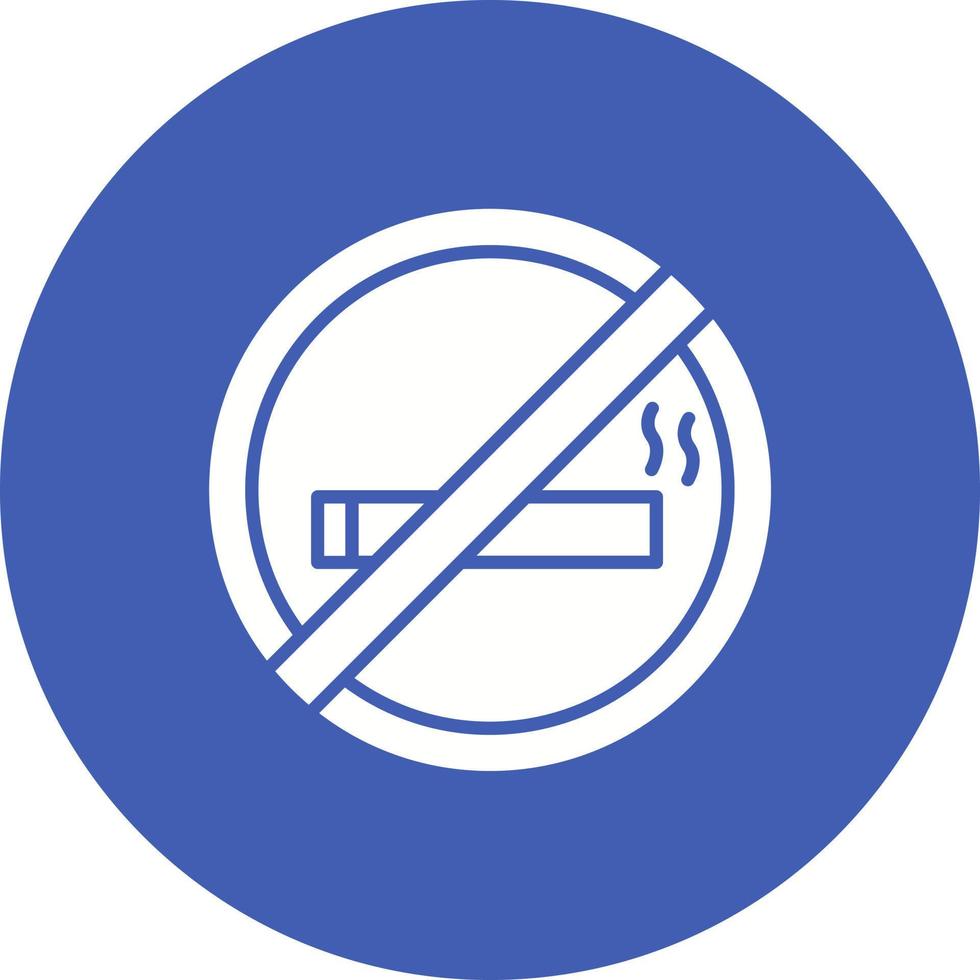 No Smoking Glyph Circle Background Icon vector