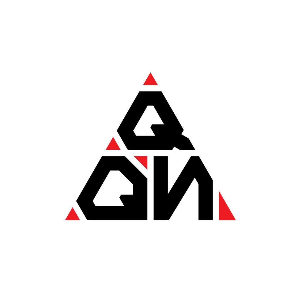 qqn diseño de logotipo de letra triangular con forma de triángulo. monograma de diseño de logotipo de triángulo qqn. plantilla de logotipo de vector de triángulo qqn con color rojo. logotipo triangular qqn logotipo simple, elegante y lujoso.