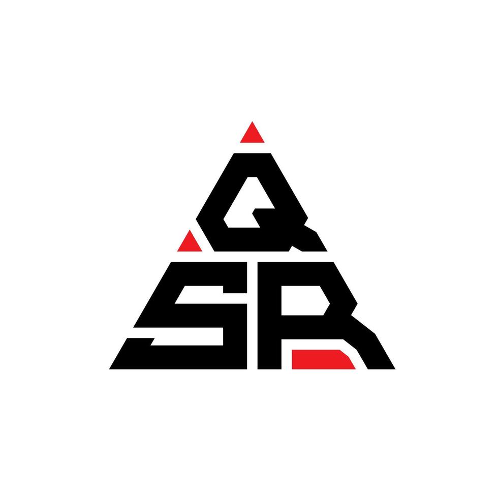 qsr diseño de logotipo de letra triangular con forma de triángulo. monograma de diseño del logotipo del triángulo qsr. plantilla de logotipo de vector de triángulo qsr con color rojo. logotipo triangular qsr logotipo simple, elegante y lujoso.