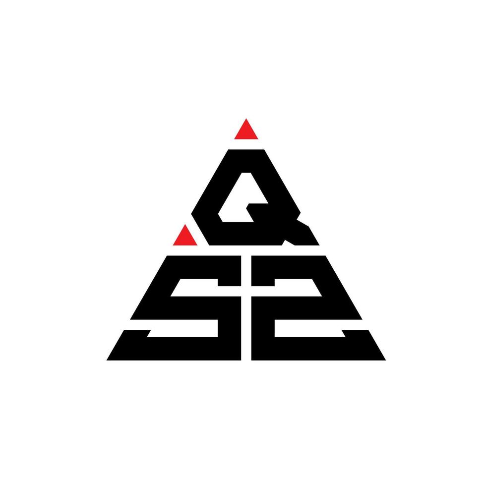 diseño de logotipo de letra triangular qsz con forma de triángulo. monograma de diseño del logotipo del triángulo qsz. plantilla de logotipo de vector de triángulo qsz con color rojo. logotipo triangular qsz logotipo simple, elegante y lujoso.