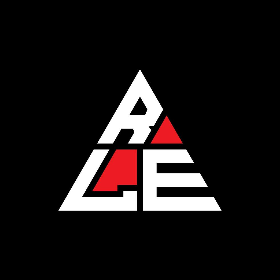 RLE triangle letter logo design with triangle shape. RLE triangle logo design monogram. RLE triangle vector logo template with red color. RLE triangular logo Simple, Elegant, and Luxurious Logo.