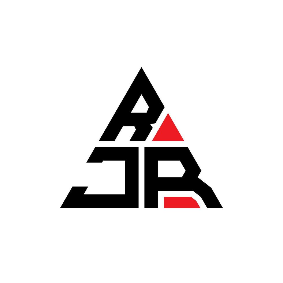 diseño de logotipo de letra triangular rjr con forma de triángulo. monograma de diseño del logotipo del triángulo rjr. plantilla de logotipo de vector de triángulo rjr con color rojo. logotipo triangular rjr logotipo simple, elegante y lujoso.